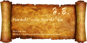 Hankóczy Boróka névjegykártya